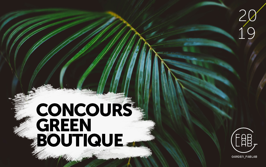 Affiche Concours Green Boutique 2019, mgardenfab.fr, plante d'intérieur,