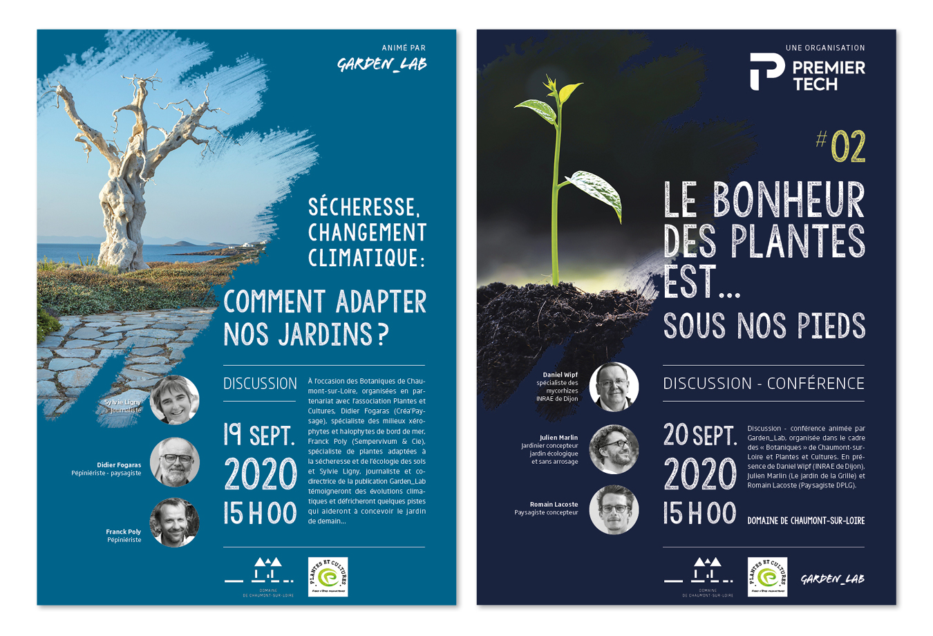 Discussions et conférences Garden_Lab, aux Botaniques de Chaumont-sur-Loire, les 19 et 20 septembre 2020..