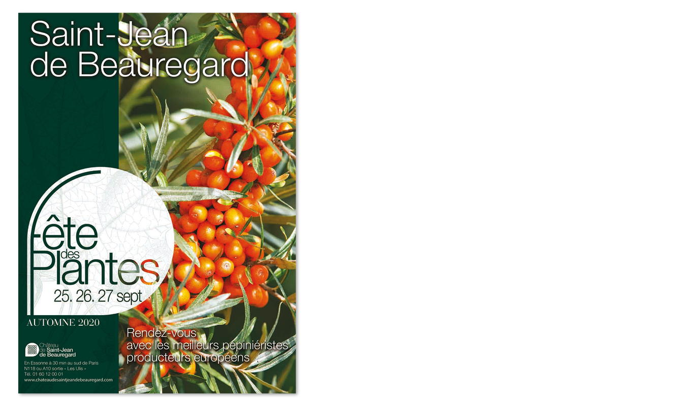 Affiche Fête des plantes d'automne de Saint-Jean-de-Beauregard, les 25, 26 et 27 septembre.
