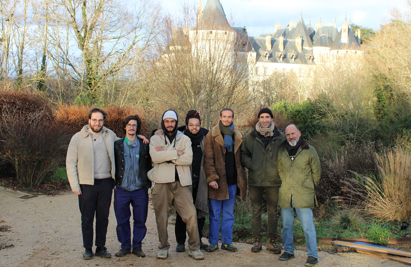 L'équipe du jardin "Demain tout ira bien", Festival international des jardins de Chaumont-sur-Loire, 2023.